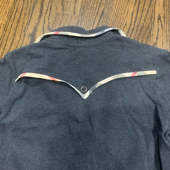 New Burberry Long Sleeve Polo Women’s Size S Dark Gray Authentic - Picture 10 of 11